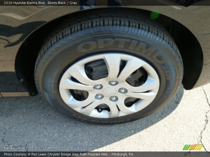 Ebony Black / Gray 2010 Hyundai Elantra Blue