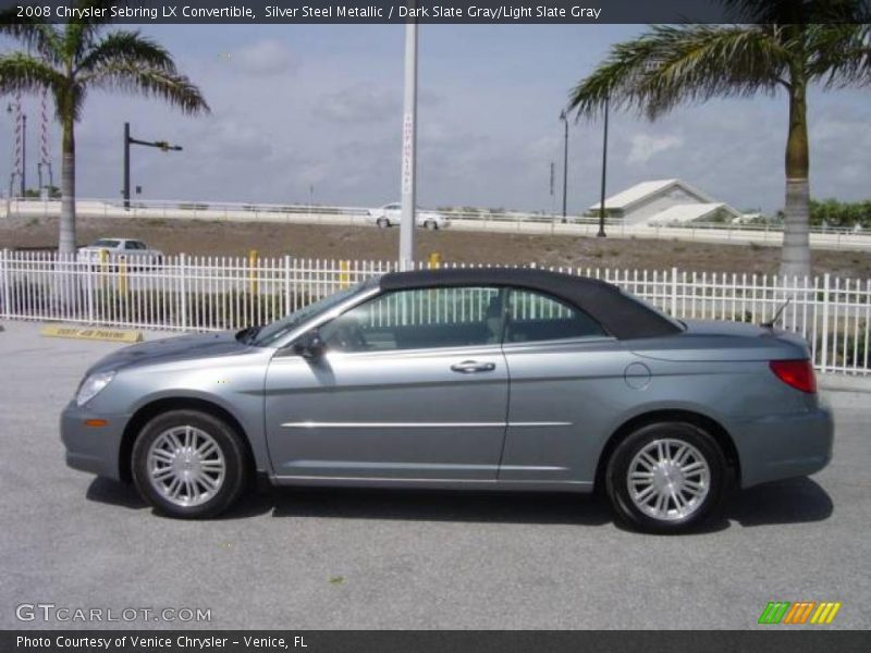 Silver Steel Metallic / Dark Slate Gray/Light Slate Gray 2008 Chrysler Sebring LX Convertible