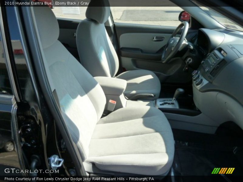 Ebony Black / Gray 2010 Hyundai Elantra Blue