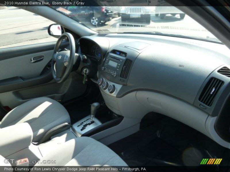 Ebony Black / Gray 2010 Hyundai Elantra Blue
