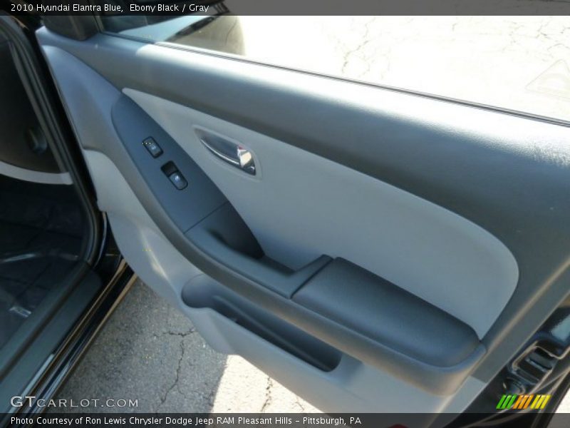 Ebony Black / Gray 2010 Hyundai Elantra Blue