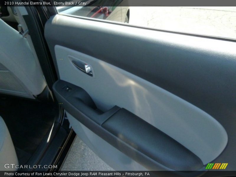 Ebony Black / Gray 2010 Hyundai Elantra Blue