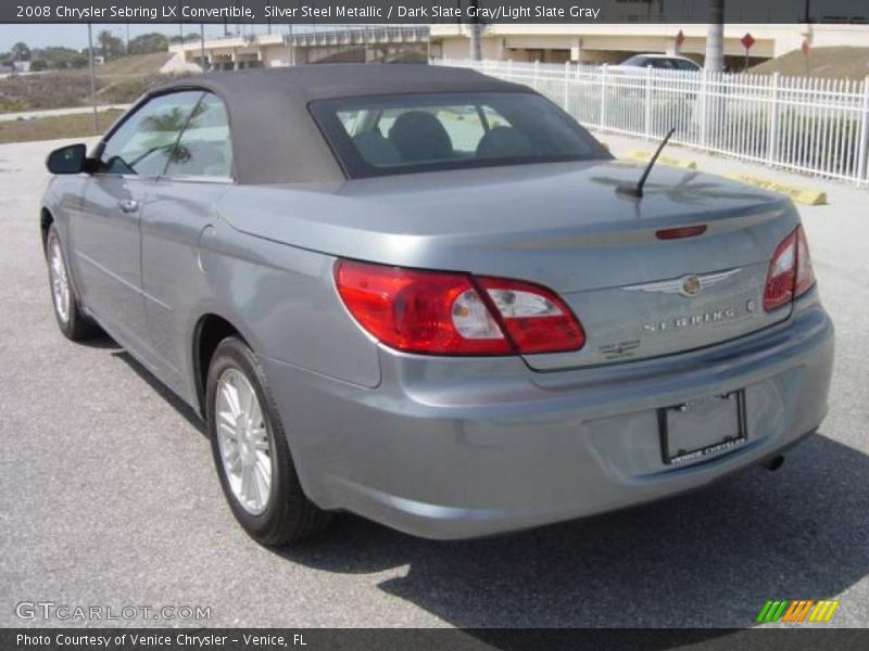 Silver Steel Metallic / Dark Slate Gray/Light Slate Gray 2008 Chrysler Sebring LX Convertible