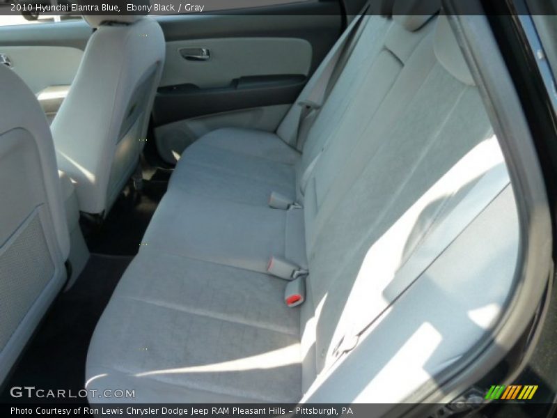 Ebony Black / Gray 2010 Hyundai Elantra Blue
