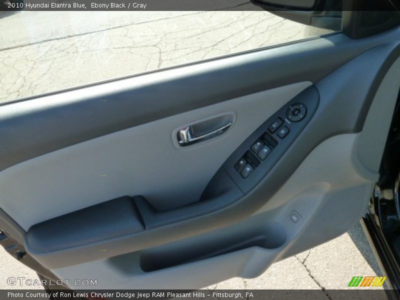 Ebony Black / Gray 2010 Hyundai Elantra Blue