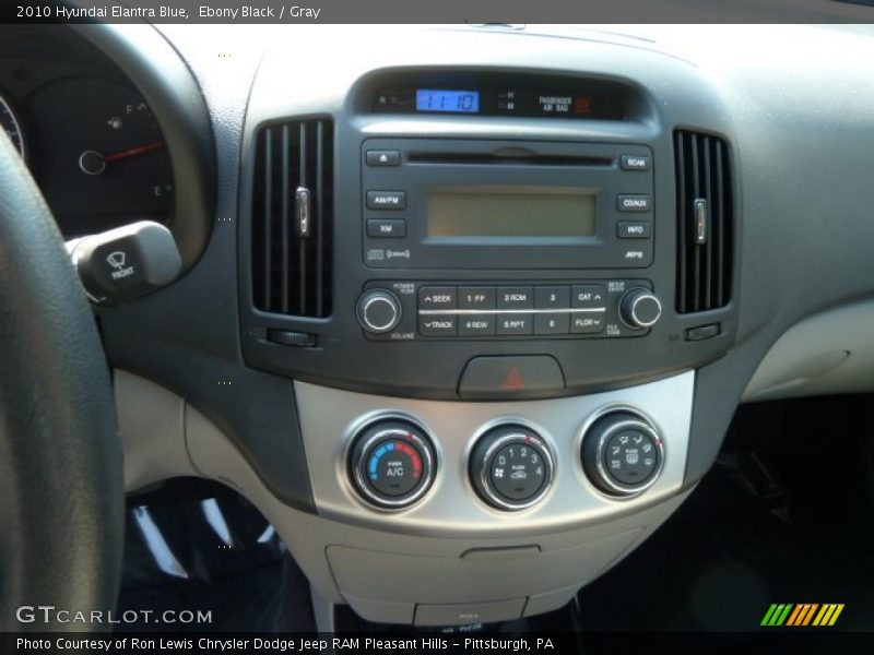 Ebony Black / Gray 2010 Hyundai Elantra Blue