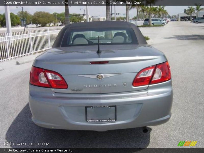 Silver Steel Metallic / Dark Slate Gray/Light Slate Gray 2008 Chrysler Sebring LX Convertible