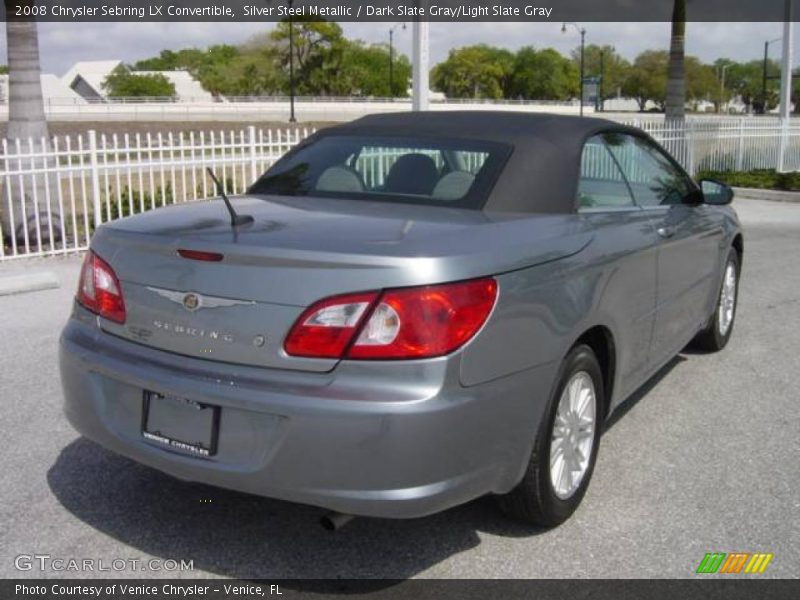 Silver Steel Metallic / Dark Slate Gray/Light Slate Gray 2008 Chrysler Sebring LX Convertible