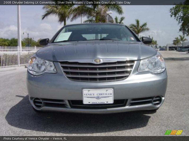 Silver Steel Metallic / Dark Slate Gray/Light Slate Gray 2008 Chrysler Sebring LX Convertible