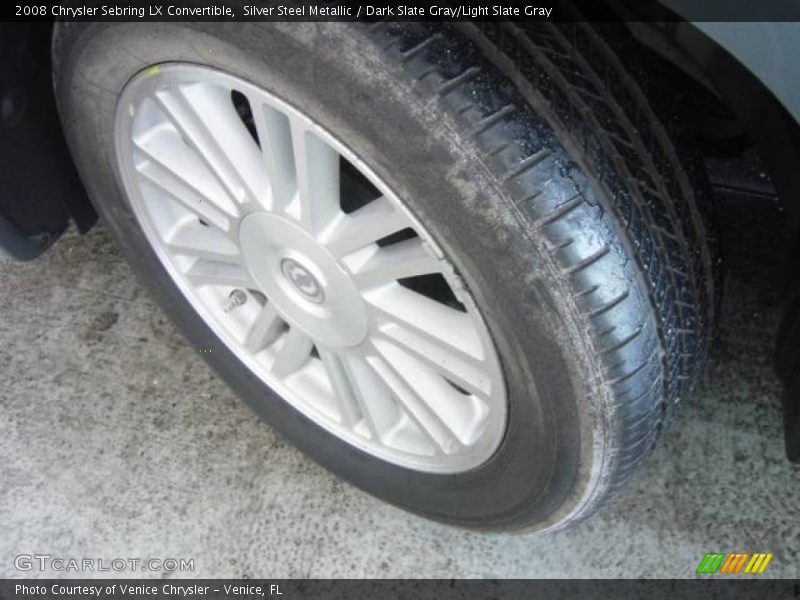 Silver Steel Metallic / Dark Slate Gray/Light Slate Gray 2008 Chrysler Sebring LX Convertible