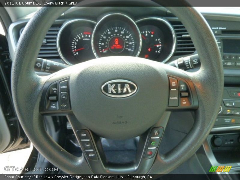 Ebony Black / Gray 2011 Kia Optima LX