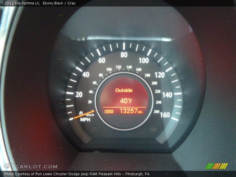 Ebony Black / Gray 2011 Kia Optima LX