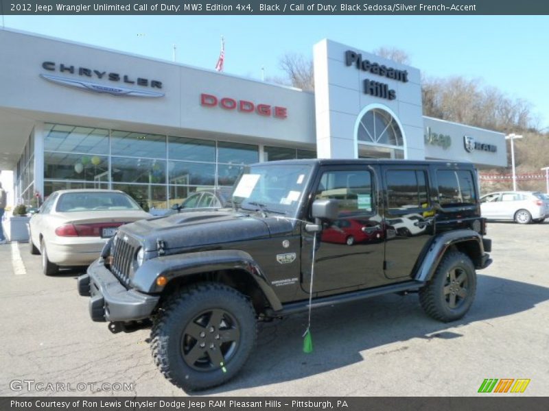Black / Call of Duty: Black Sedosa/Silver French-Accent 2012 Jeep Wrangler Unlimited Call of Duty: MW3 Edition 4x4