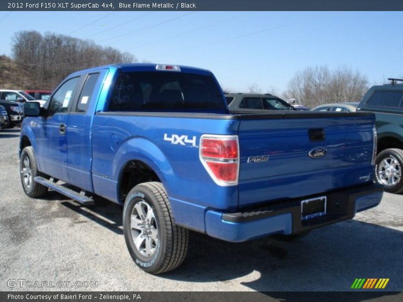 Blue Flame Metallic / Black 2012 Ford F150 XLT SuperCab 4x4