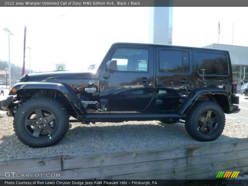 Black / Black 2012 Jeep Wrangler Unlimited Call of Duty: MW3 Edition 4x4