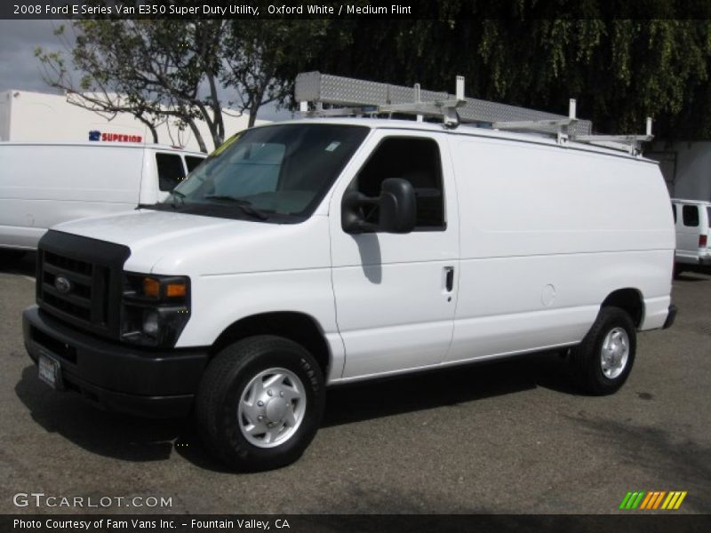Oxford White / Medium Flint 2008 Ford E Series Van E350 Super Duty Utility