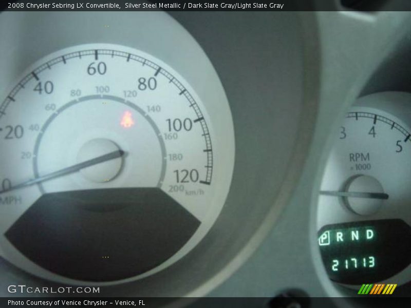Silver Steel Metallic / Dark Slate Gray/Light Slate Gray 2008 Chrysler Sebring LX Convertible