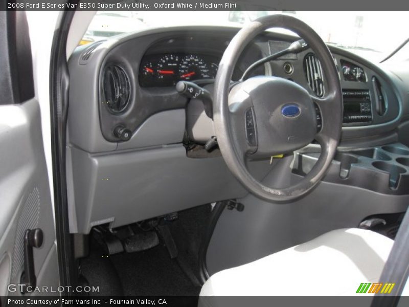 Oxford White / Medium Flint 2008 Ford E Series Van E350 Super Duty Utility