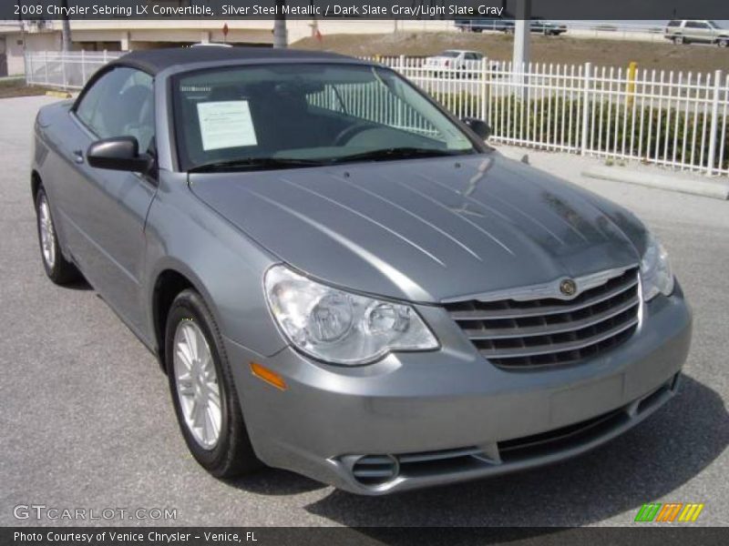 Silver Steel Metallic / Dark Slate Gray/Light Slate Gray 2008 Chrysler Sebring LX Convertible