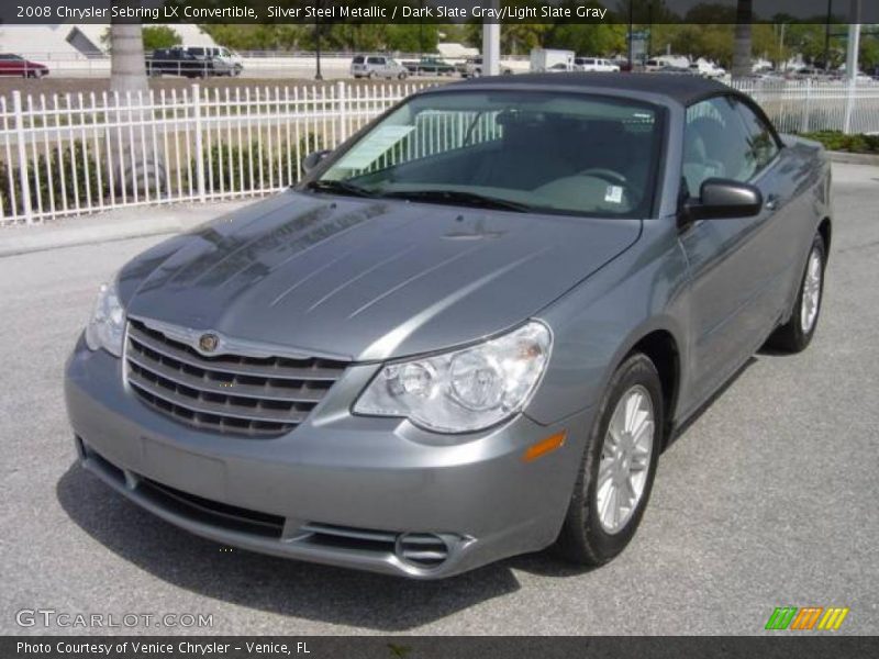 Silver Steel Metallic / Dark Slate Gray/Light Slate Gray 2008 Chrysler Sebring LX Convertible