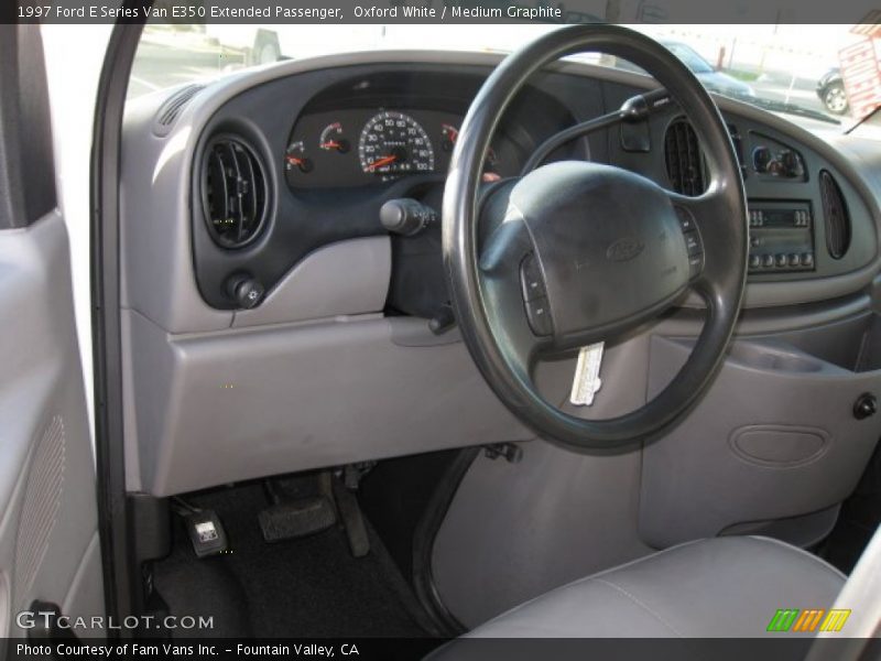 Oxford White / Medium Graphite 1997 Ford E Series Van E350 Extended Passenger