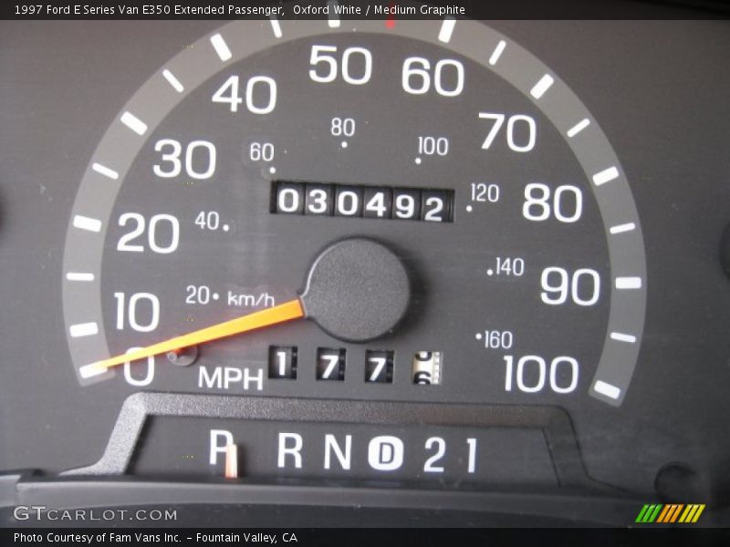 Oxford White / Medium Graphite 1997 Ford E Series Van E350 Extended Passenger
