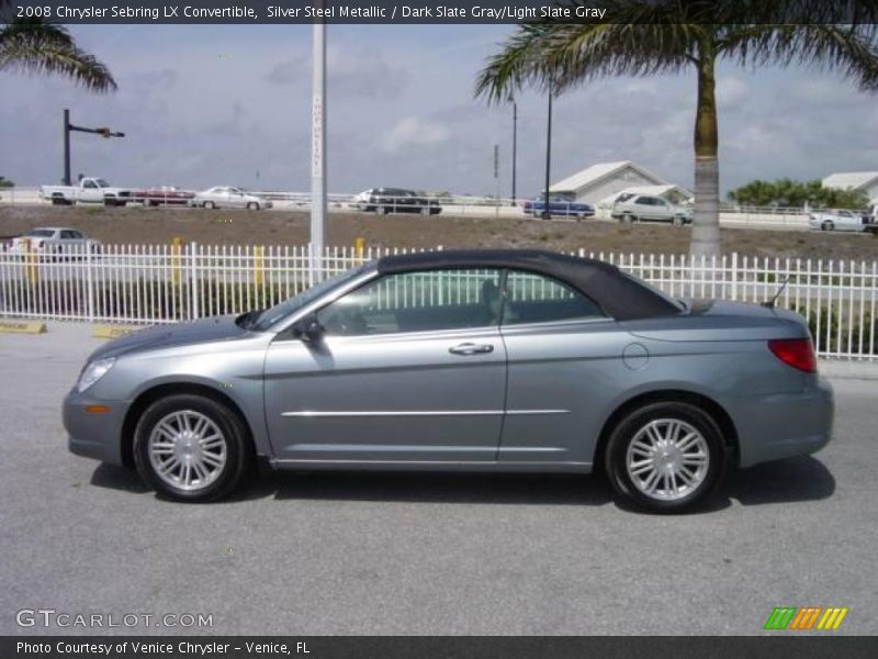 Silver Steel Metallic / Dark Slate Gray/Light Slate Gray 2008 Chrysler Sebring LX Convertible