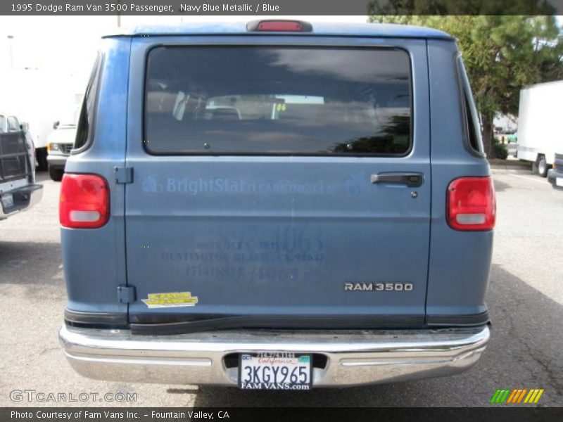 Navy Blue Metallic / Blue 1995 Dodge Ram Van 3500 Passenger
