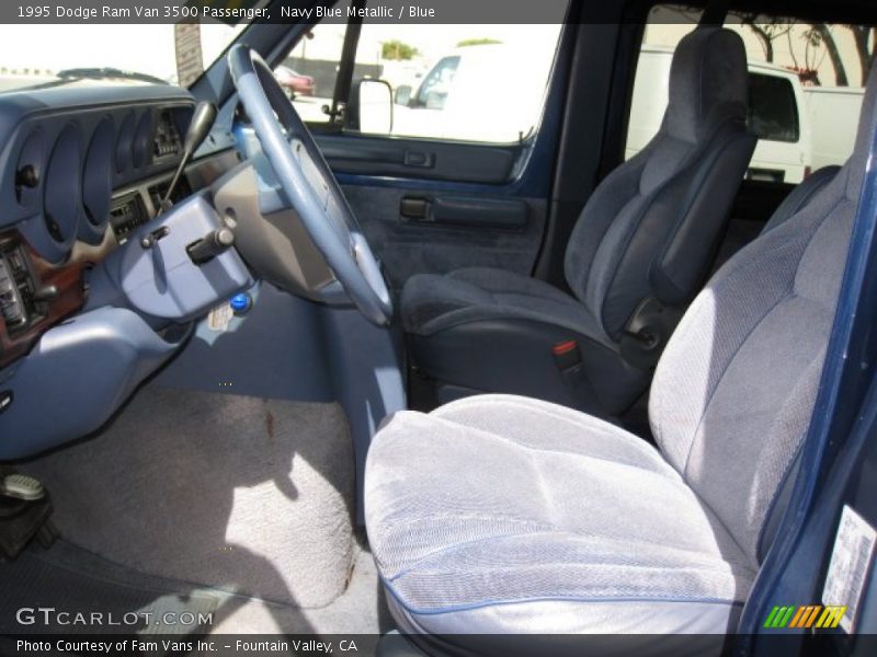 Navy Blue Metallic / Blue 1995 Dodge Ram Van 3500 Passenger