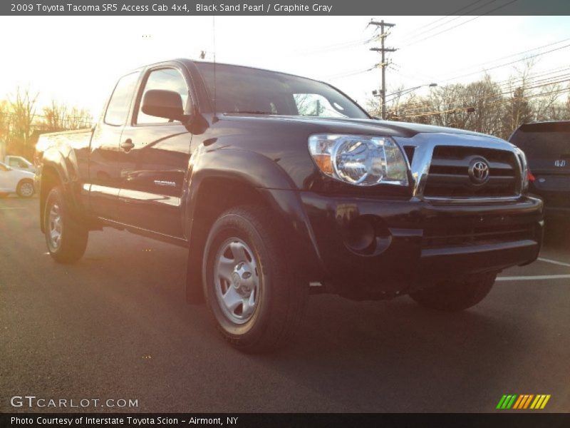 Black Sand Pearl / Graphite Gray 2009 Toyota Tacoma SR5 Access Cab 4x4