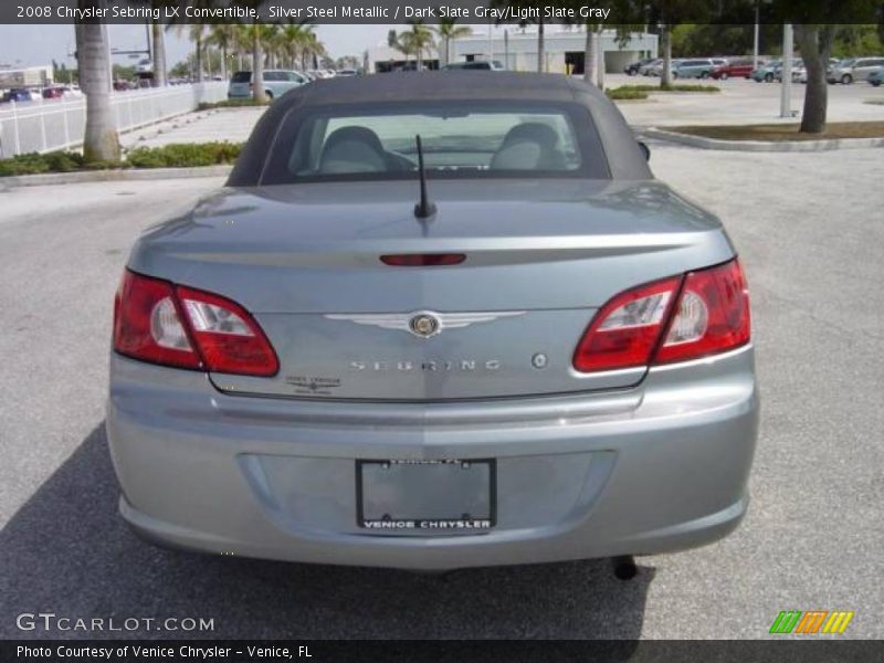 Silver Steel Metallic / Dark Slate Gray/Light Slate Gray 2008 Chrysler Sebring LX Convertible