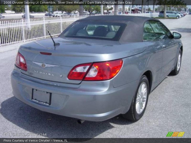 Silver Steel Metallic / Dark Slate Gray/Light Slate Gray 2008 Chrysler Sebring LX Convertible