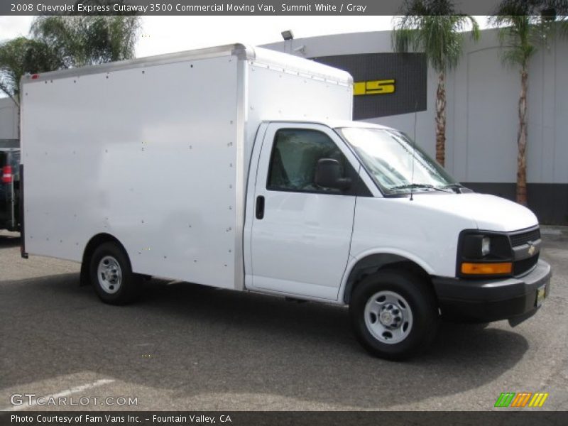 Summit White / Gray 2008 Chevrolet Express Cutaway 3500 Commercial Moving Van