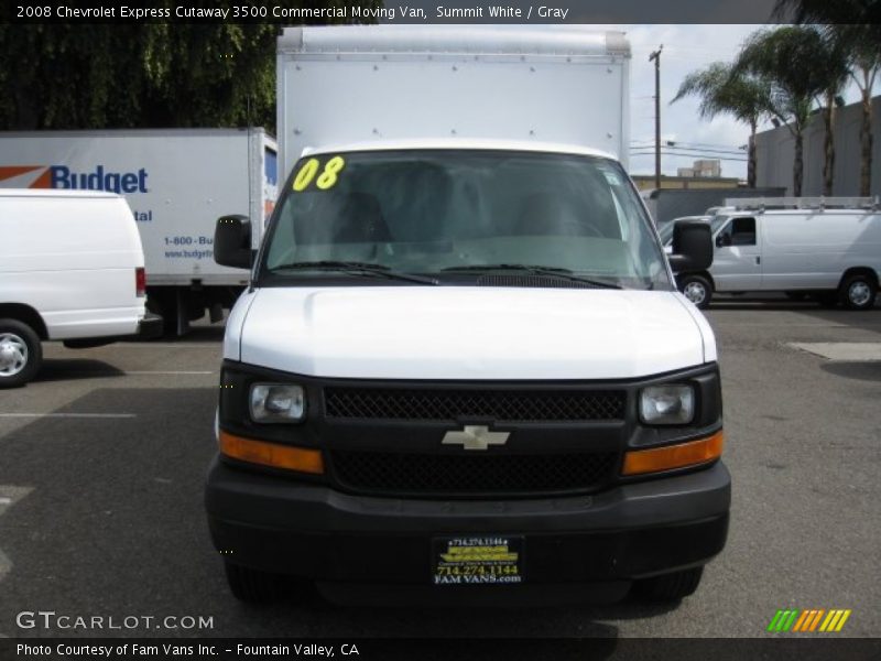 Summit White / Gray 2008 Chevrolet Express Cutaway 3500 Commercial Moving Van