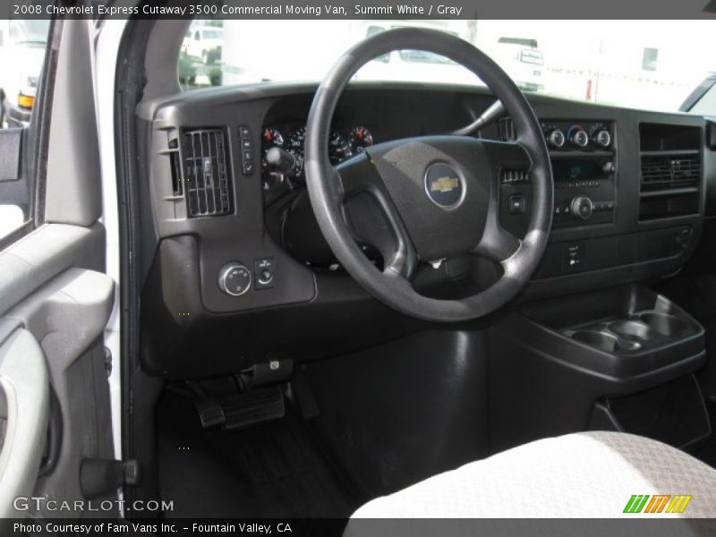 Summit White / Gray 2008 Chevrolet Express Cutaway 3500 Commercial Moving Van