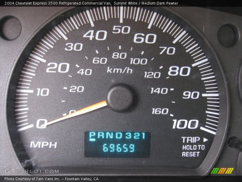 Summit White / Medium Dark Pewter 2004 Chevrolet Express 3500 Refrigerated Commercial Van