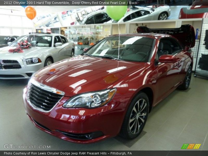 Deep Cherry Red Crystal Pearl Coat / Black 2012 Chrysler 200 S Hard Top Convertible
