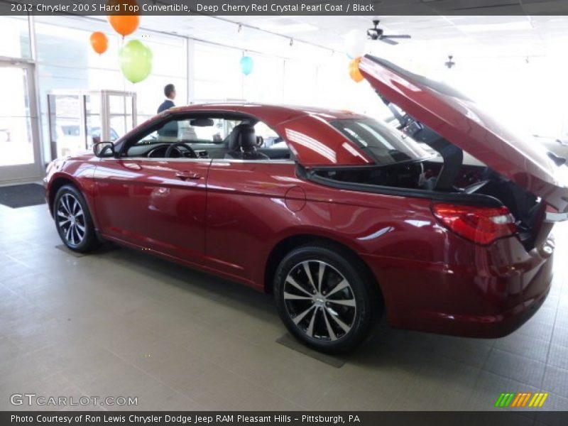 Deep Cherry Red Crystal Pearl Coat / Black 2012 Chrysler 200 S Hard Top Convertible
