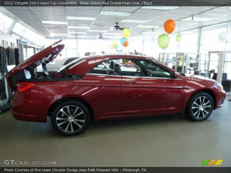 Deep Cherry Red Crystal Pearl Coat / Black 2012 Chrysler 200 S Hard Top Convertible