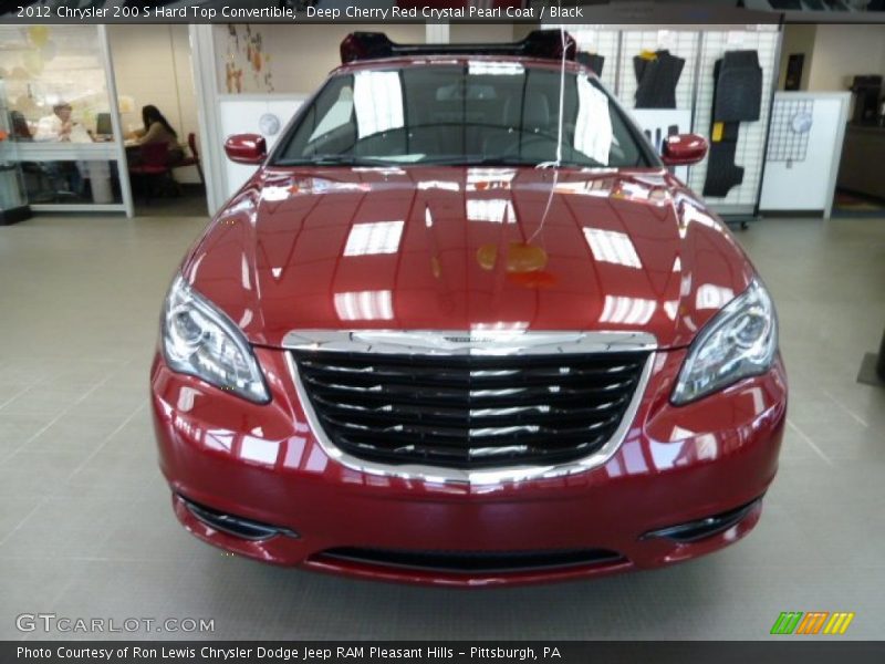 Deep Cherry Red Crystal Pearl Coat / Black 2012 Chrysler 200 S Hard Top Convertible