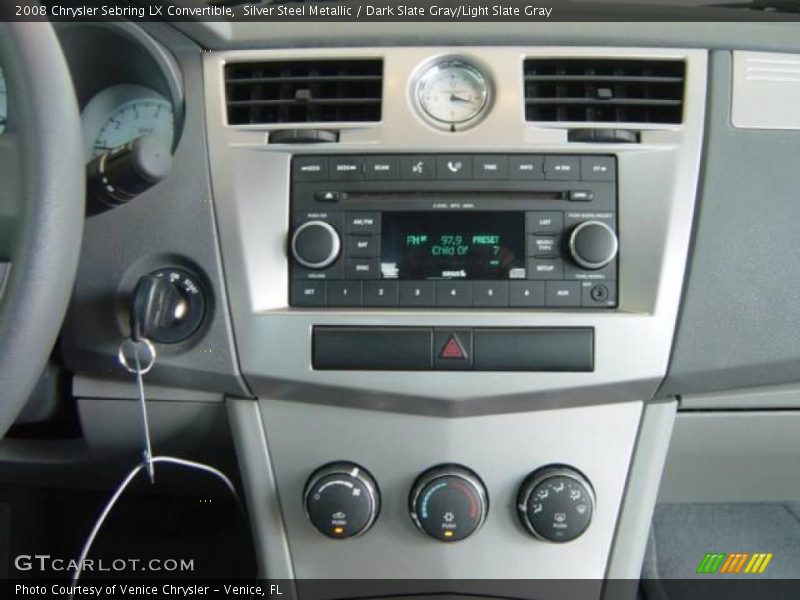 Silver Steel Metallic / Dark Slate Gray/Light Slate Gray 2008 Chrysler Sebring LX Convertible