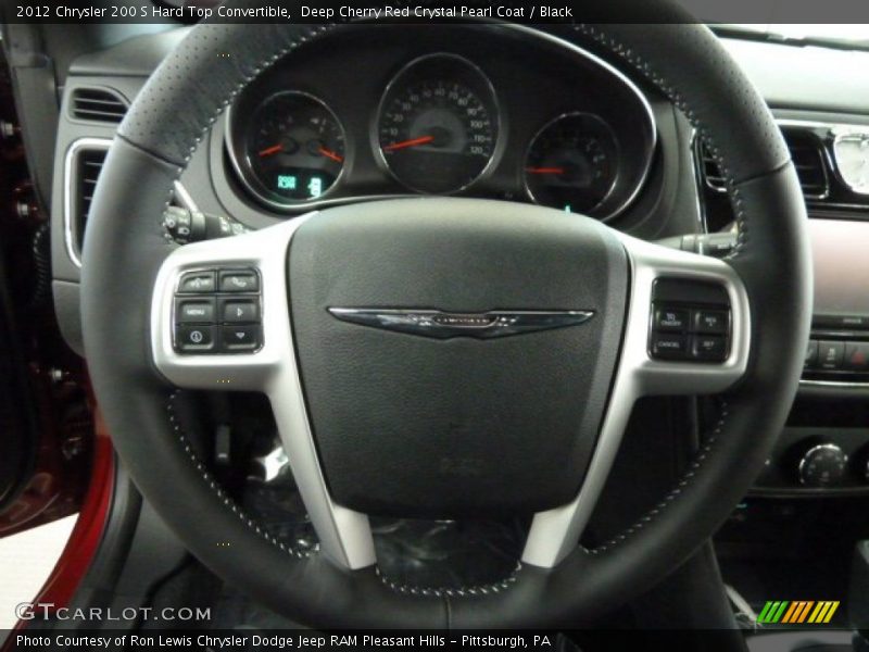 Deep Cherry Red Crystal Pearl Coat / Black 2012 Chrysler 200 S Hard Top Convertible