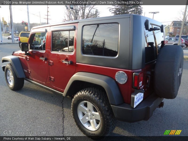 Red Rock Crystal Pearl / Dark Slate Gray/Med Slate Gray 2008 Jeep Wrangler Unlimited Rubicon 4x4