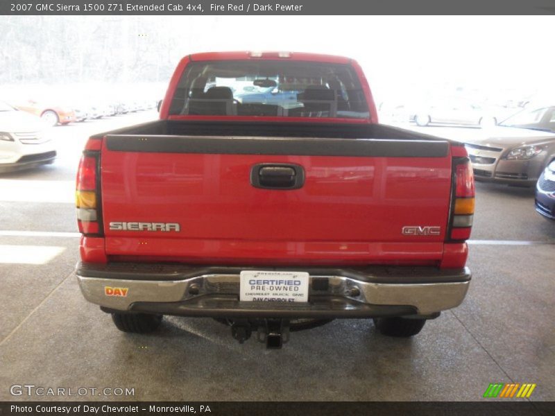 Fire Red / Dark Pewter 2007 GMC Sierra 1500 Z71 Extended Cab 4x4