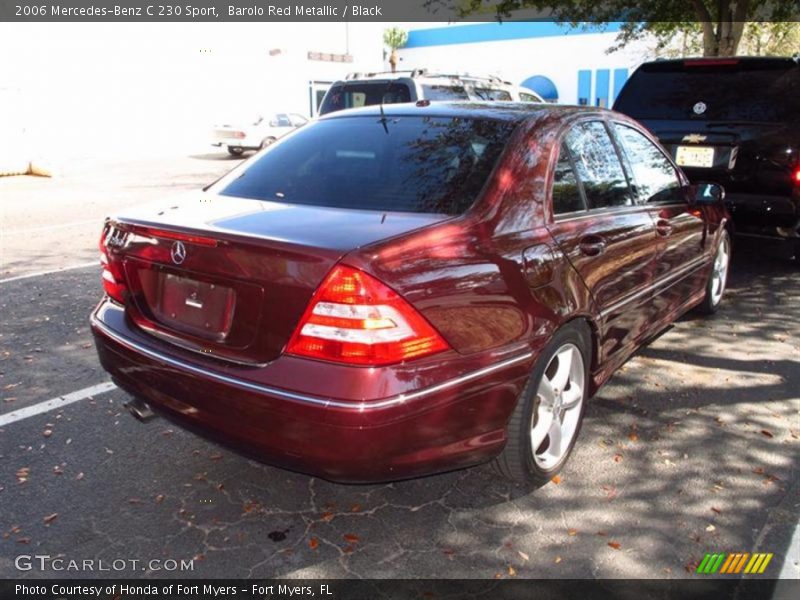 Barolo Red Metallic / Black 2006 Mercedes-Benz C 230 Sport