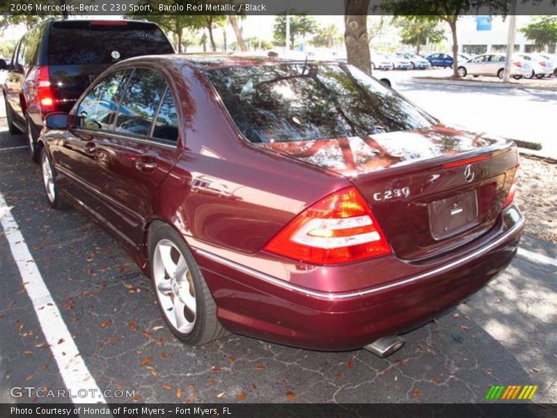 Barolo Red Metallic / Black 2006 Mercedes-Benz C 230 Sport