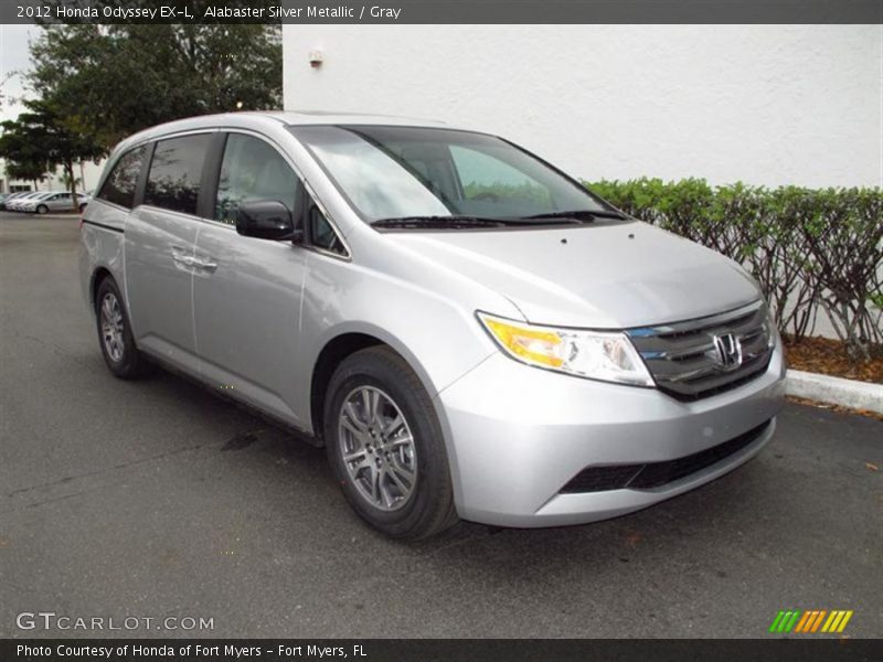 Alabaster Silver Metallic / Gray 2012 Honda Odyssey EX-L