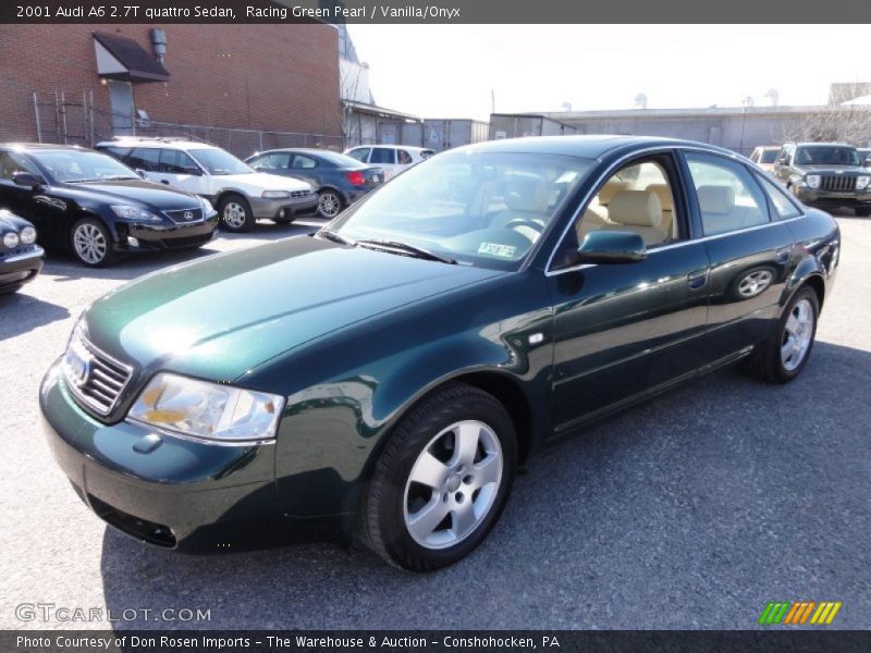 Racing Green Pearl / Vanilla/Onyx 2001 Audi A6 2.7T quattro Sedan