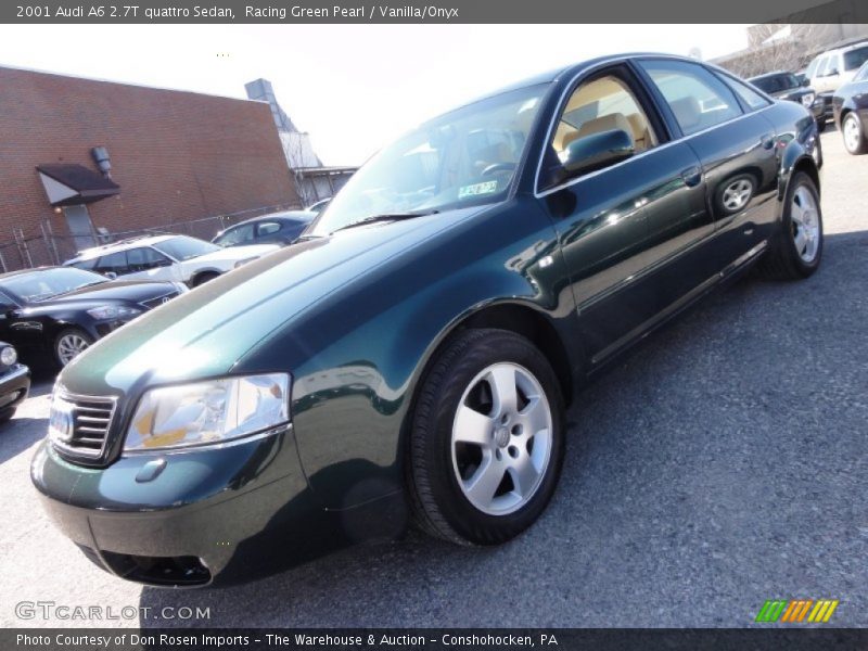 Racing Green Pearl / Vanilla/Onyx 2001 Audi A6 2.7T quattro Sedan