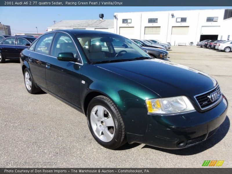 Racing Green Pearl / Vanilla/Onyx 2001 Audi A6 2.7T quattro Sedan